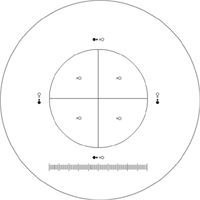 顕微鏡粒子計数法用レチクル　接眼測微計